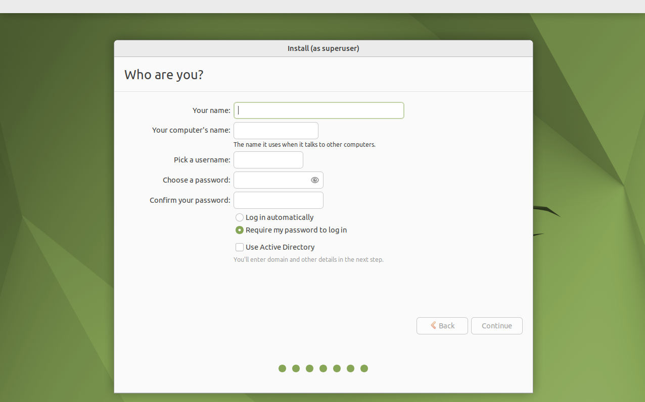 User creation